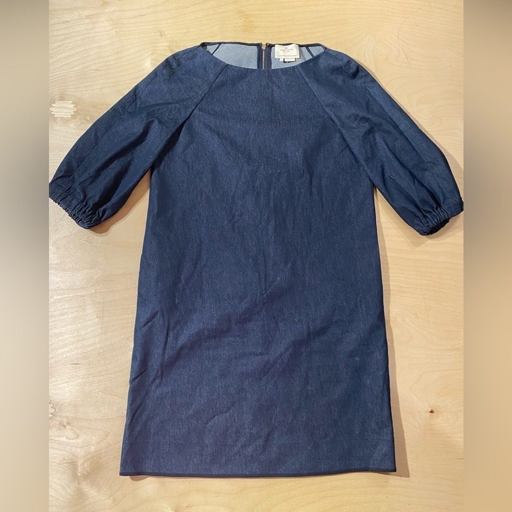 Kate Spade Dark Blue Denim Three Quarter Sleeve Dress 4 (JS)